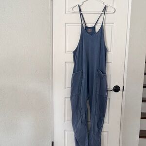 FP Movement by Free People Slate Blue Hot Shot Overalls